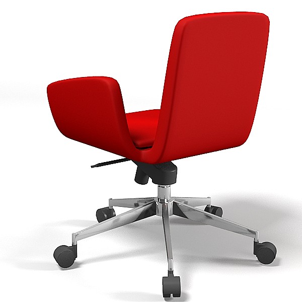3d model of zanotta lady office - zanotta lady swivel office kid children  modern contemporary chair armchair by archstyle